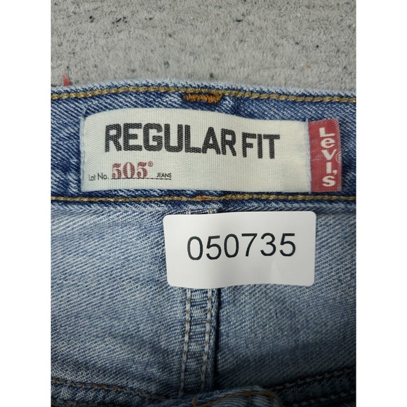 Levis 505 Jeans Mens 36x30 Blue Casual Straight Leg Denim Pants * - Picture 11 of 11